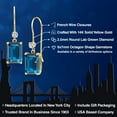 thumbnail image 2 of Gem Stone King 14K Yellow Gold London Blue Topaz and Lab Grown Diamond Earrings for Women | 5.55 Cttw | Gemstone November Birthstone | Emerald Cut 9X7MM, 2 of 6