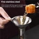 thumbnail image 2 of Paquete De 3 Tolvas De Líquido De Vino De Aceite De Acero Inoxidable, Herramienta De Cocina Para El Hogar, Juego De Embudo De 3 Tamaños Moyic HA020543-00, 2 of 7