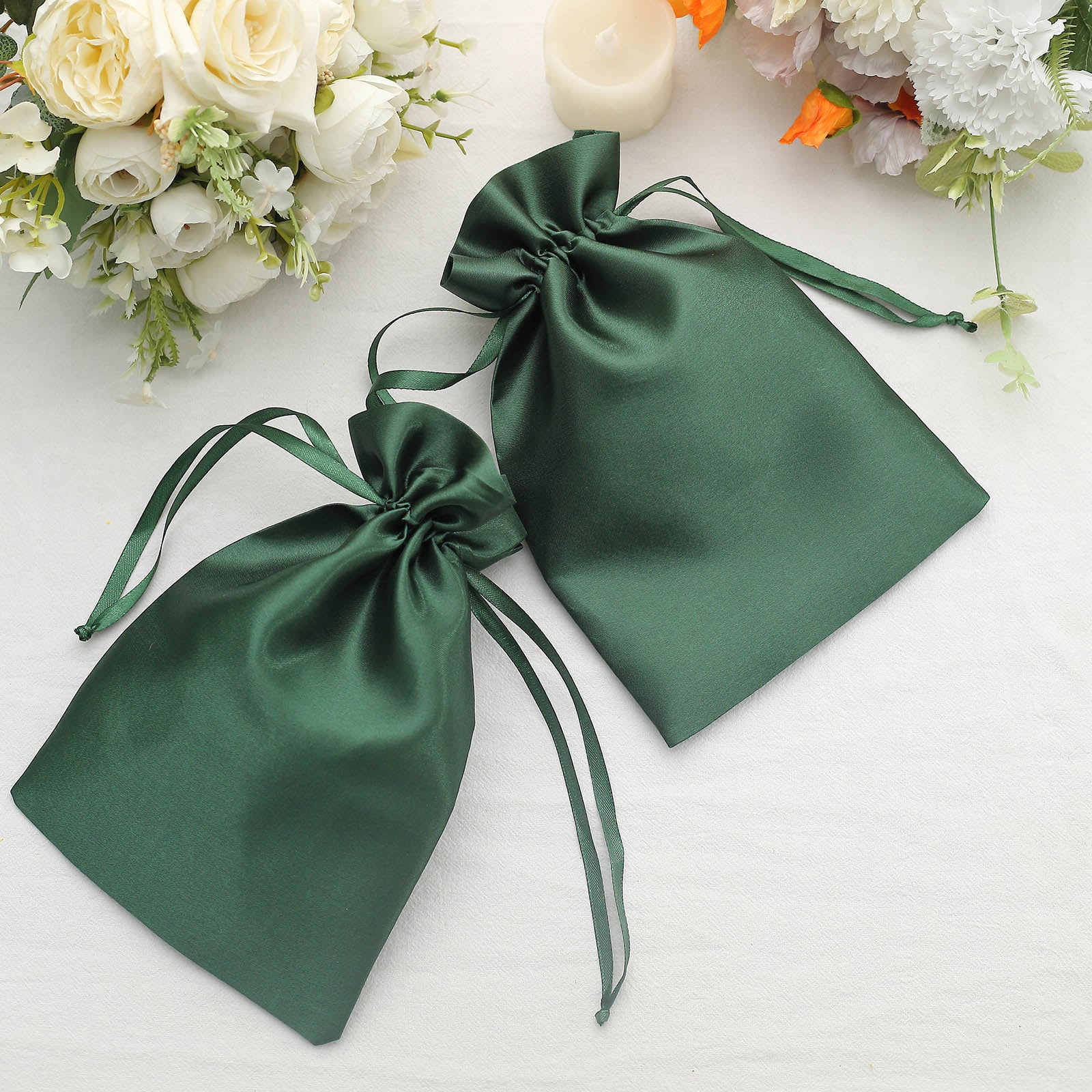 1-200 Emerald Green Drawstring Pouch Jewelry Bags, Gift Packaging Wedding  Favor Ribbon Bag - Yahoo Shopping