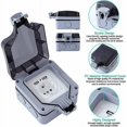thumbnail image 4 of Enchufe impermeable IP66, enchufe de pared impermeable para exteriores, caja de enchufe de pared a prueba de polvo para interiores y exteriores, 4 of 5