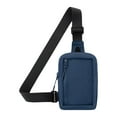 thumbnail image 4 of Bolso de pecho Yinane para hombre y mujer bolso cruzado portátil informal deportivo para correr ciclismo compras al aire libre montar Azul oscuro, 4 of 8