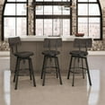 thumbnail image 4 of Home Square 2-Piece Distressed Wood Adjustable Stool Set in Dark Gray/Gun Metal, 4 of 4