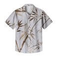 thumbnail image 3 of Yiaimeir Men Short Sleeve Tops Summer Casual Hawaiian Beach Shirt,Size M-4XL, 3 of 4