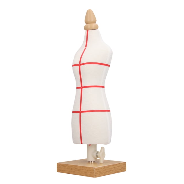 Forma De Vestido Femenino, Cuerpo De Torso De Maniquí De 12.2x3.7 Pulgadas Con Base De Soporte Maniquí De Modista Maniquíes Cuerpo Mini Maniquí Modelo Muñeca Vestido Forma