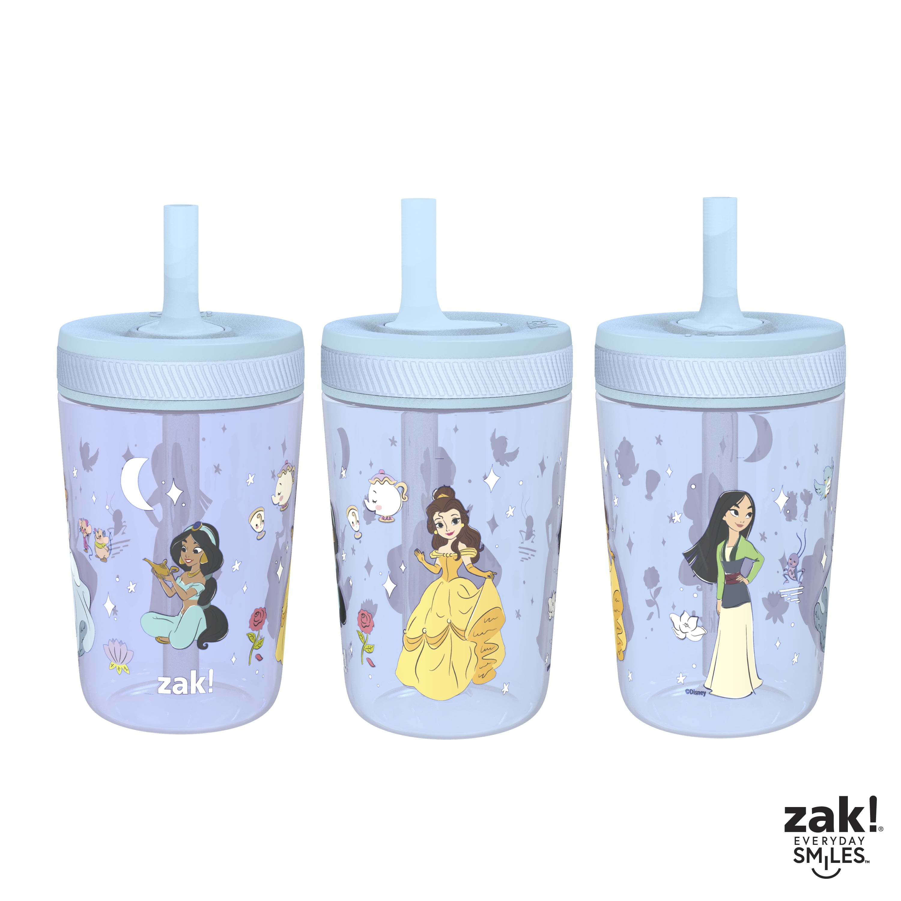 Zak Designs 13oz Disney Moana Movie Double Wall Tumbler with Lid and Straw, Made of Break-Resistant Plastic (13oz, Non BPA)