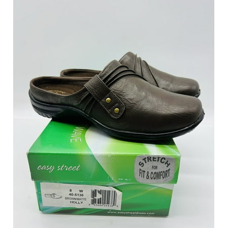 

Easy Street Women s Holly Mules- Brown Matte Size US 8W
