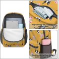thumbnail image 4 of Boston Terrier and Floral Orange Pattern 17" School Backpacks for Teens,Waterproof Oxford Fabric,S-Shape Padded Straps for School,Travel,Hiking,Camping, 4 of 6