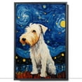 thumbnail image 2 of Sealyham Terrier Dog Canvas Wall Art - Starry Night Van Gogh Dog Canvas Print Dog Sayings Painting Home Office Wall Decor Framed Dog Lover Gift, 2 of 6