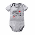 thumbnail image 2 of DPTALR Bambin Bébé Filles Garçons Manches Courtes Lettre Imprimée T-Shirt Combinaison Romper, 2 of 3