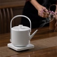 thumbnail image 3 of Bouilloire Col de Cygne Électrique en Acier Inoxydable pour Café, vision de Perforation, Bouilloire en Acier Inoxydable, Blanc Mat, 3 of 5