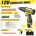 thumbnail image 6 of UNTIMATY 12V Cordless Drill Set, Power Drill with Battery and Charger, 23+2 Clutch Settings, 3/8" Keyless Chuck,LED Light for Home Repair and DIY Projects, 6 of 8