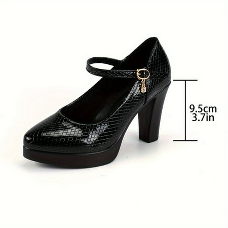 

Retro Almond Toe Lace Up Block Heel Brogues - Women s Versatile Oktoberfest Dress Shoes
