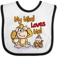 thumbnail image 3 of Inktastic My Mimi Loves Me Monkey Boys or Girls Baby Bib, 3 of 4