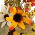 thumbnail image 4 of FELTECHELECTR 1 pieza de girasol artificial para Halloween, hoja de arce, decoración de calabaza para fotografía, accesorios decorativos para el hogar otoñal (QJ703 girasol verde curvo, melón), 4 of 5