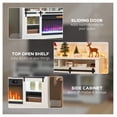Fireplace TV Stand 80 Inch, Electric Fireplace Console with Storage ...