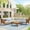 4: Beige, variant on Acacia Wood Outdoor Sectional Furniture with Coffee Table, Patio Modular Sectional Sofa Set, Garden L-Shaped Conversation Set with Cushions, Gray