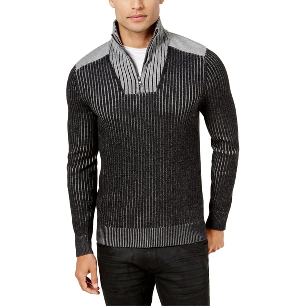 INC suéter de punto con bloques de color para hombre, negro, pequeño