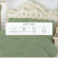 thumbnail image 4 of Kotton Culture 3Pc King Size Pinch Duvet Cover Set 100% Egyptian Cotton 1000 TC Moss, 4 of 4