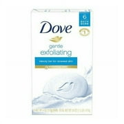 Dove Beauty Bar Gentle Exfoliating 4 oz, 6 Bar Pack of 2