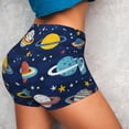 thumbnail image 4 of Vsdgher Planets and Stars print Workout Shorts for Women Seamless Soft Smooth Gym Yoga Scrunch Active Exercise Fitness Shorts, 4 of 8
