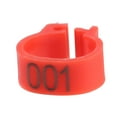 thumbnail image 4 of Anillos de plástico para patas de pájaros, numerados en rojo, 100 unidades, 8 mm, 4 of 10