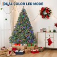 thumbnail image 1 of 7.5 ft artificial spruce christmas tree con hinged branches y foldable metal stand - simple to assemble, great para home, oficina, y party holiday decor, 1 of 6