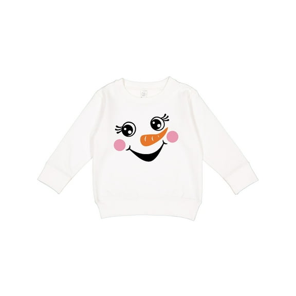 Inktastic Cute Snowman Girl Face Toddler Sweatshirt