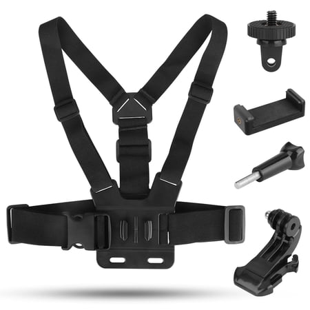 Mobile Phone Chest Strap Mount, TSV Harness Strap Holder Universal Cell Phone Clip Compatible with Action Camera POV/VLOG, Go Pro Hero 9/8, Session, Fusion, DJI OSMO Action