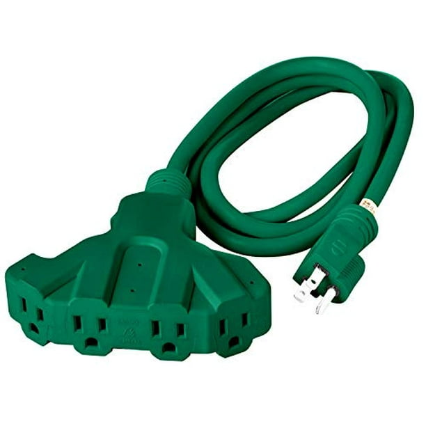 Maximm 6 Feet Outdoor Heavy Duty 4 Outlet Extension Cord/Wire with ...