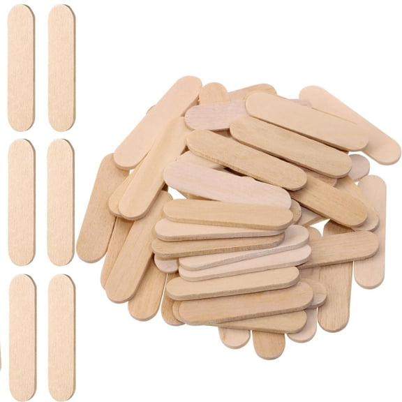 200pack of Mini Wood Sticks 1.6x0.4x0.08In Ice Cream Sticks DIY Art Crafting QZS Durable Craft Sticks Arts and Crafts Accessories for Home