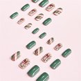 thumbnail image 4 of Christmas Decoration Fofosbeauty 24pcs Press on False Nails,Fake Nails for New Year Valentine's Gift,Coffin Love Diamond Relief, 4 of 9