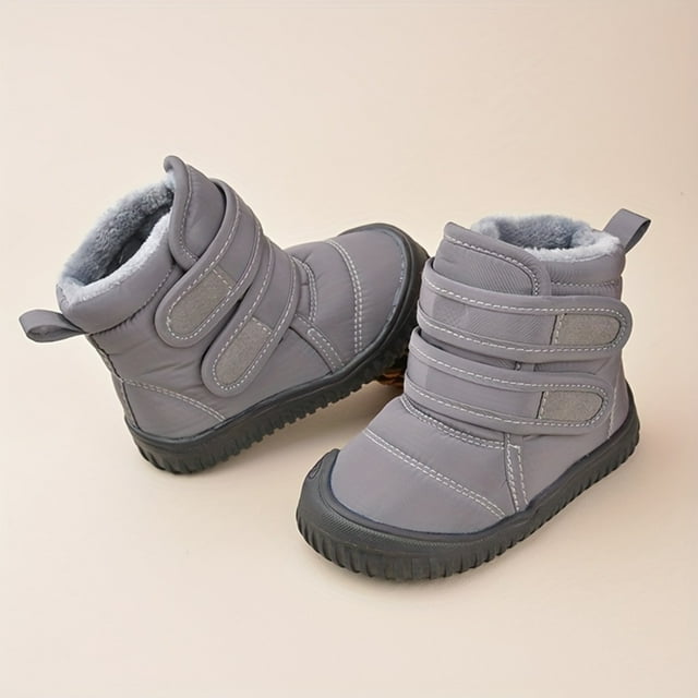 LNGOOR CozyPlus Bottes de Neige Isolées en Polaire pour Garçons - Ultra Douces Chaudes et Résistantes à l'Eau pour la Marche et la Randonnée en Hiver - Design Confortable et Respirant pour Toute la Journée