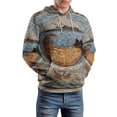 thumbnail image 2 of Mediterranean Style Mosaic Regular Fit Hoodie, Sporty Pullover Hooded Sweatshirt for Men Women XL, 2 of 6