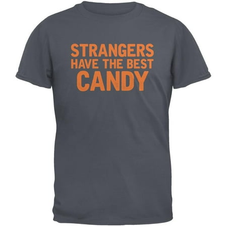 Halloween Strangers Have The Best Candy Charcoal Grey Adult T-Shirt