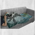 thumbnail image 6 of Yin Yang Soft Flannel Fleece Throw Blanket, Abstract Psychedelic Background with Flying Angels Around Yin Yang Motif, Cozy Plush for Indoor and Outdoor Use, 70" x 90", Multicolor, by Ambesonne, 6 of 6