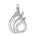 thumbnail image 3 of 14k White Gold Reversible Fancy Omega Slide SLW125 (19mm x 12mm), 3 of 3