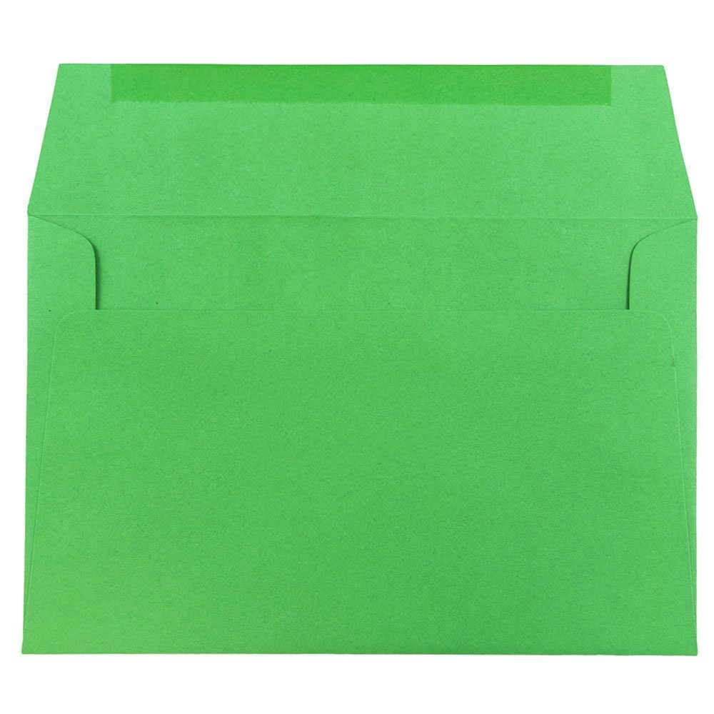 JAM Paper A9 Envelopes, 5 3/4 x 8 3/4, Green, 1000/Carton