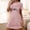 Pink, variant on Elvqul Nightgowns for Women Plus Size Blue Print Short Sleeve Nightdress Casual Sleepwear Comfortable Nightgowns