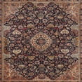 thumbnail image 1 of Ahgly Company Machine Washable Indoor Square Traditional Orange Salmon Pink Area Rugs, 3' Square, 1 of 7
