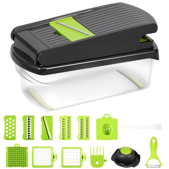 Vegetable Chopper with Container Multifunctional Food Chopper Efficient Veggie Chopper Practical Chopper Vegetable Cutter for Salad Potato Carrot Garlic