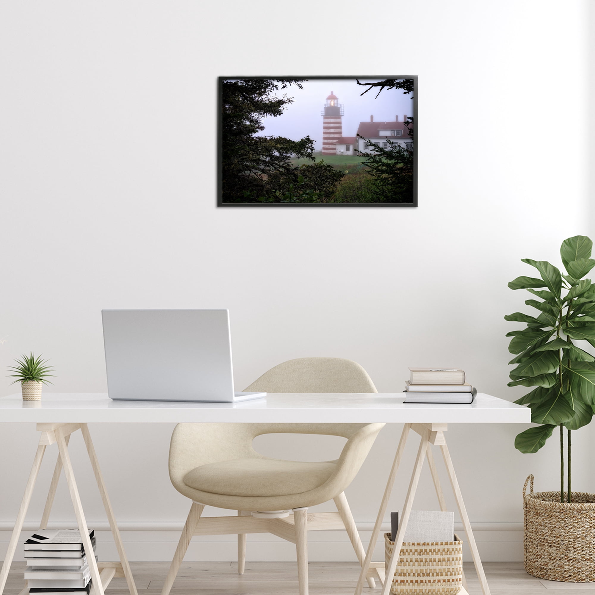 Stupell Industries Socked In By Fog Black Framed Giclee Art, design by Rick Berk