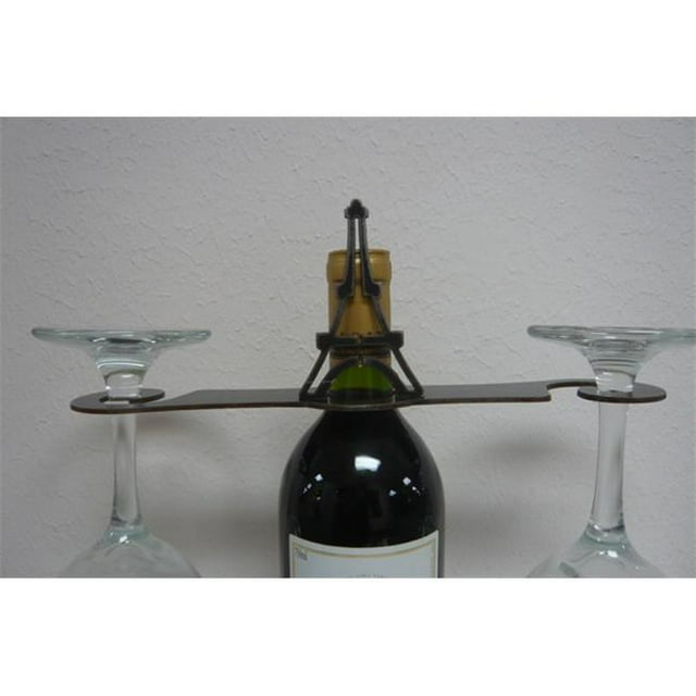 Metrotex Designs 26647 Lazer Cut Steel Eiffel Tower 2-Stem Glass Bottle Topper Natural Steel Lacquered