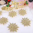 thumbnail image 2 of 12 Pcs Christmas Snowflake Ornaments Plastic Glitter Hanging Snow Flakes Ornaments for Winter Christmas Tree Decor, 4 Inch, 2 of 6
