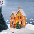 thumbnail image 2 of destyer Christmas Scene Village Figurine Collection for Table Sill Decoration Coral, 2 of 8