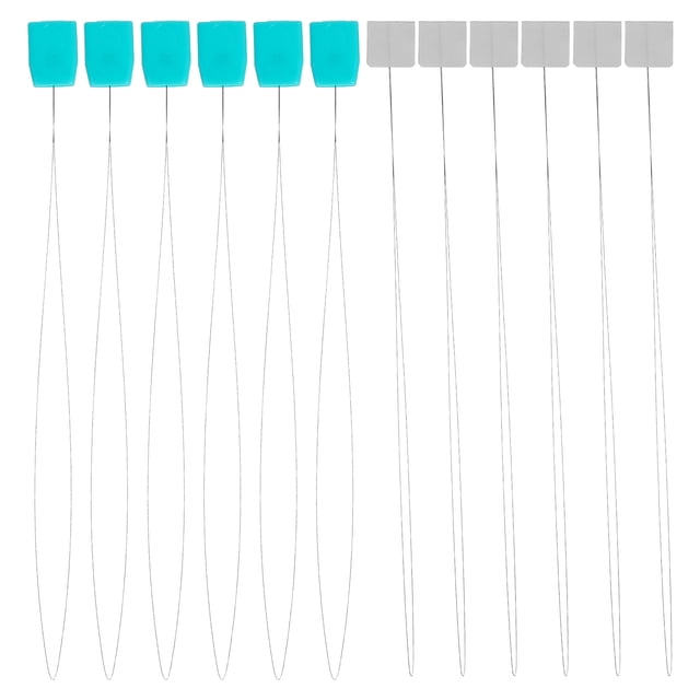 Enhebrador de aguja largo de 20 piezas: enhebrador de aguja perforadora para bordado, punzón, costura, accesorios para punto de cruz, costura, manualidades.
