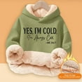 thumbnail image 4 of WAYUTE Sweatshirts for Girls Long Sleeve Prints Cozy Hooded Sweatshirt for Playful Soft and Warm Pullover Top Casual Winter Outerwear, 4 of 5