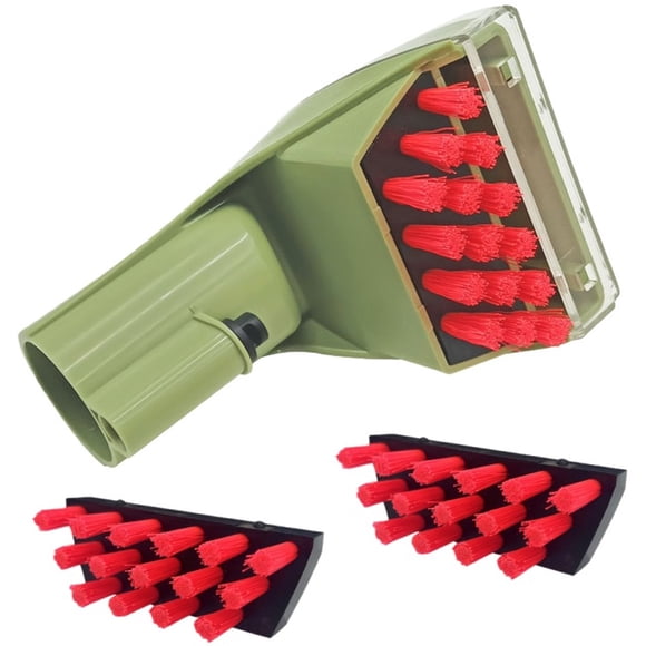 Cleaning Brush - Tough Stain Brush Tool - Replacement - For Bissell Upright & Portable Carpet Cleaners for 3698Z/1558Z/3617Z/36985 Series - Green - 1 Brush + 2 Replacements