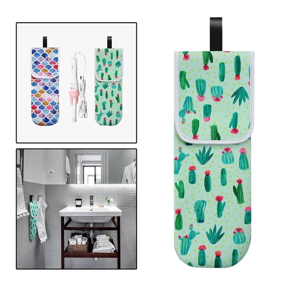 Bolsa de Viaje Impermeable de Neopreno Macarena bolsa de Almacenamiento para rizador de pelo verde