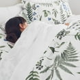 thumbnail image 2 of Sleep Zone Queen Size Comforter Set Bed in a Bag, 7 Pieces Soft and Cooling Comforter Down Alternative Quilted Comforter, Breathable and Easy Washable (Tropical Plants Green, Queen), 2 of 8