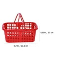 thumbnail image 2 of 20Pcs Plastic Fruit Baskets Double Handles Storage Baskets Household Baskets Red, 2 of 6